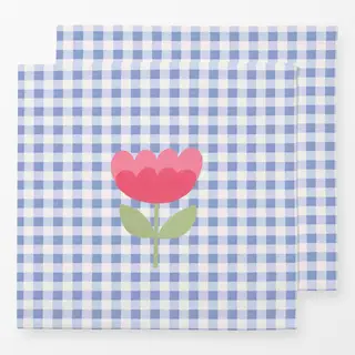 Servietten Hello Spring Blume Karo