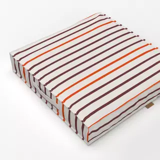 Bodenkissen Streifen Duo | beige-rot-braun