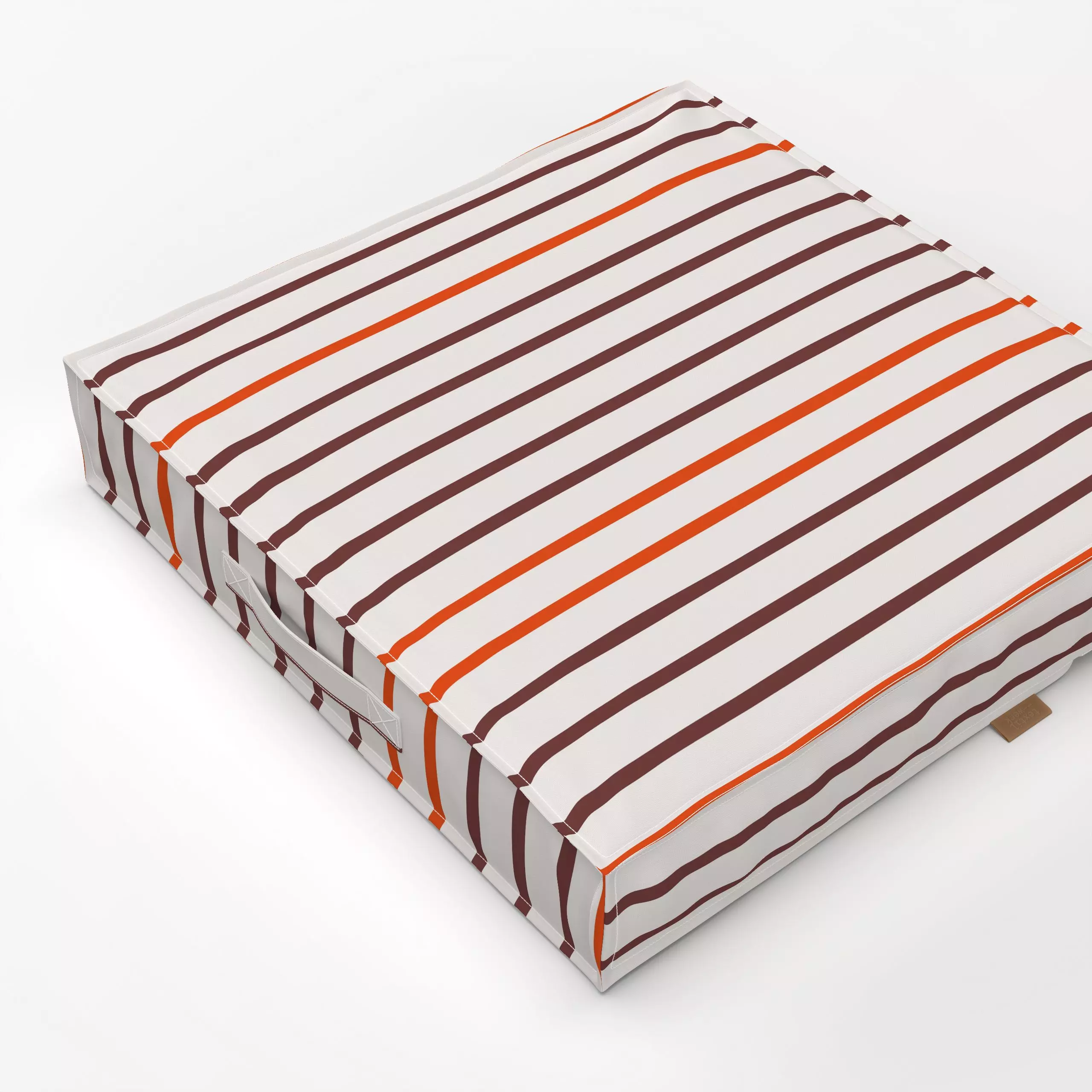 Bodenkissen Streifen Duo | beige-rot-braun - Weihnachten, Symbole & Muster, Anlässe - von „moDeern Design Studio"; Streifen,...