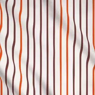 Meterware Streifen Duo | beige-rot-braun