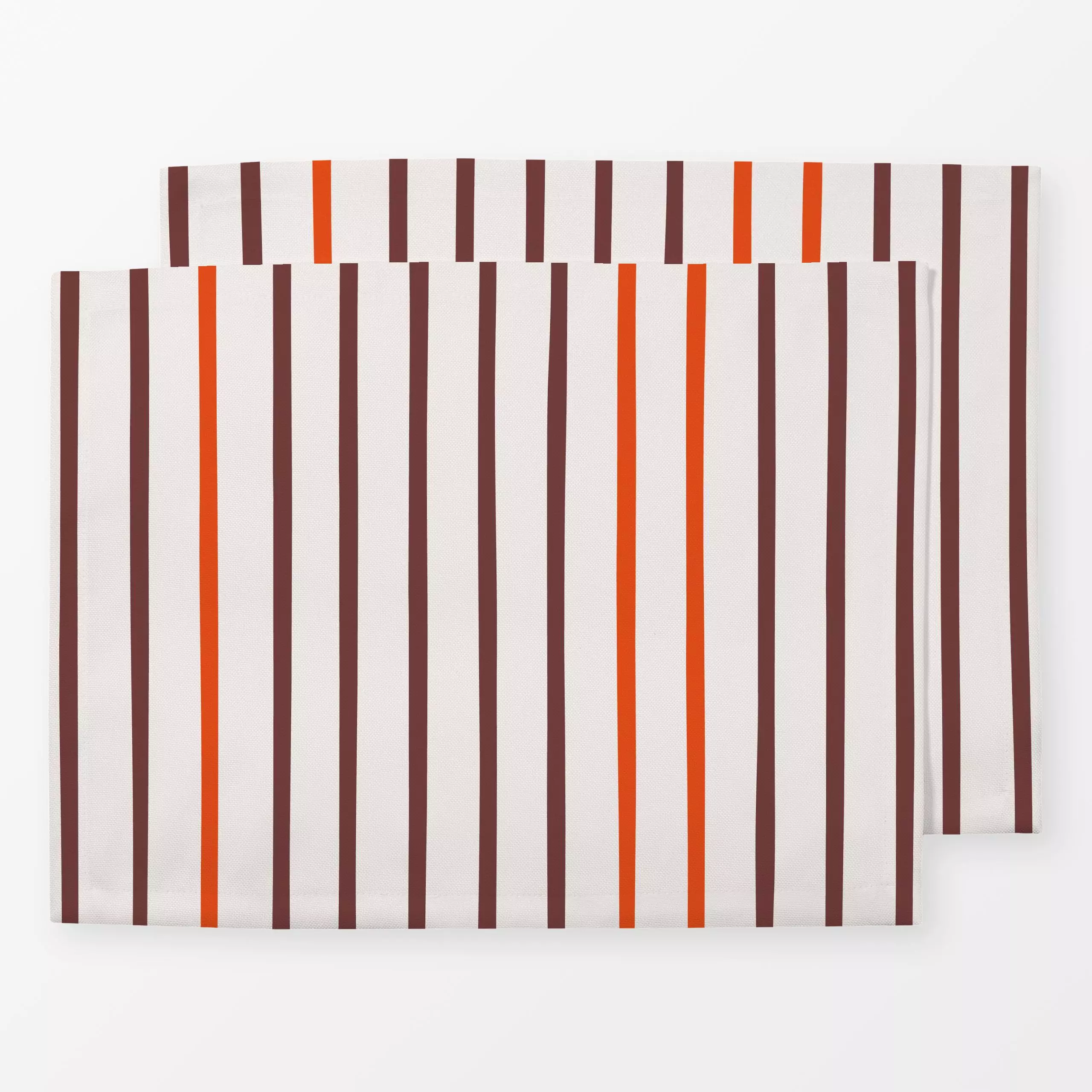 Tischset Streifen Duo | beige-rot-braun - Weihnachten, Symbole & Muster, Anlässe - von „moDeern Design Studio"; Streifen, We...