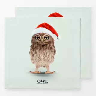 Servietten Owl I Want For Christmas