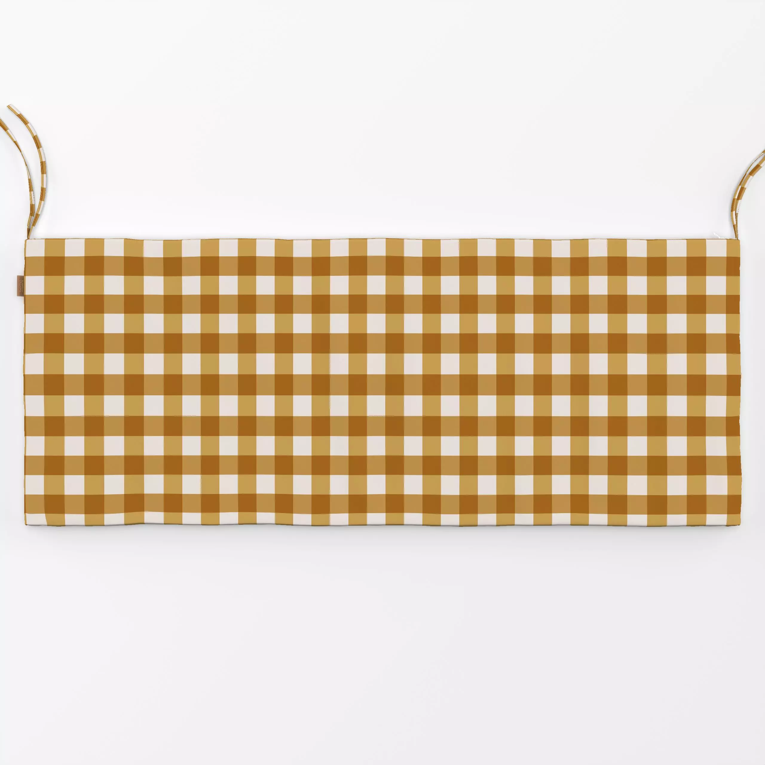 Bankauflage Gingham gelb - Symbole & Muster - von „moDeern Design Studio"; Karo, gelb, Karos, gingham, senfgelb, vichy, Karo...