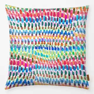 Kissen Artsy Strokes Stripes Blue