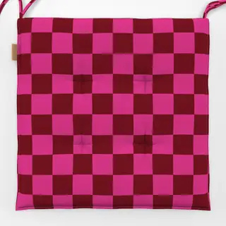 Sitzkissen Love Chess weinrot pink