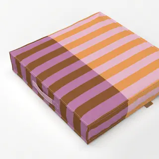 Bodenkissen Streifen orange rosa