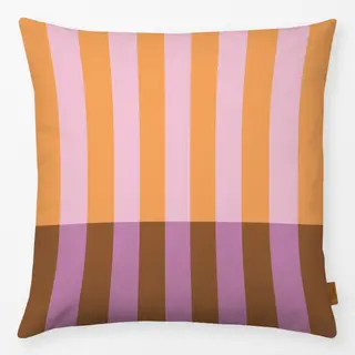 Kissen Streifen orange rosa