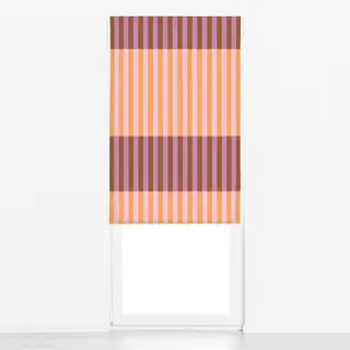 Raffrollo Streifen orange rosa