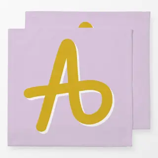 Servietten Buchstabe A