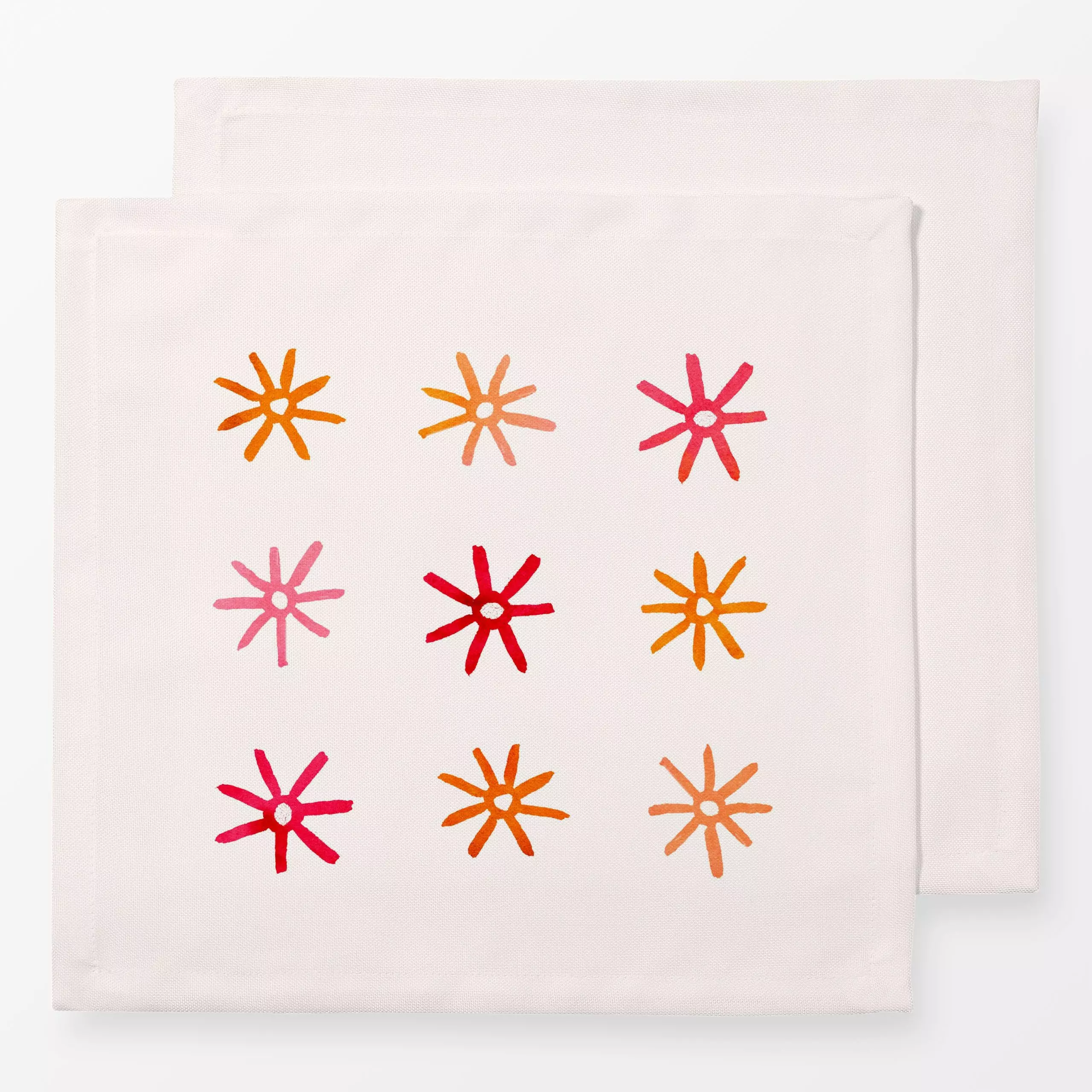 Servietten Pink goldener Sommer Sonnen - Sommer, Symbole & Muster - von „youdesignme"; boho, Aquarell, Illustration, Sonnena...