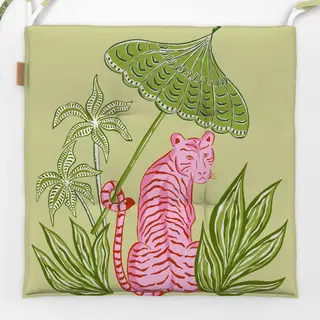 Sitzkissen pink tiger with parasol
