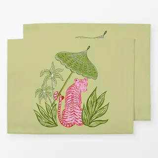 Tischset pink tiger with parasol