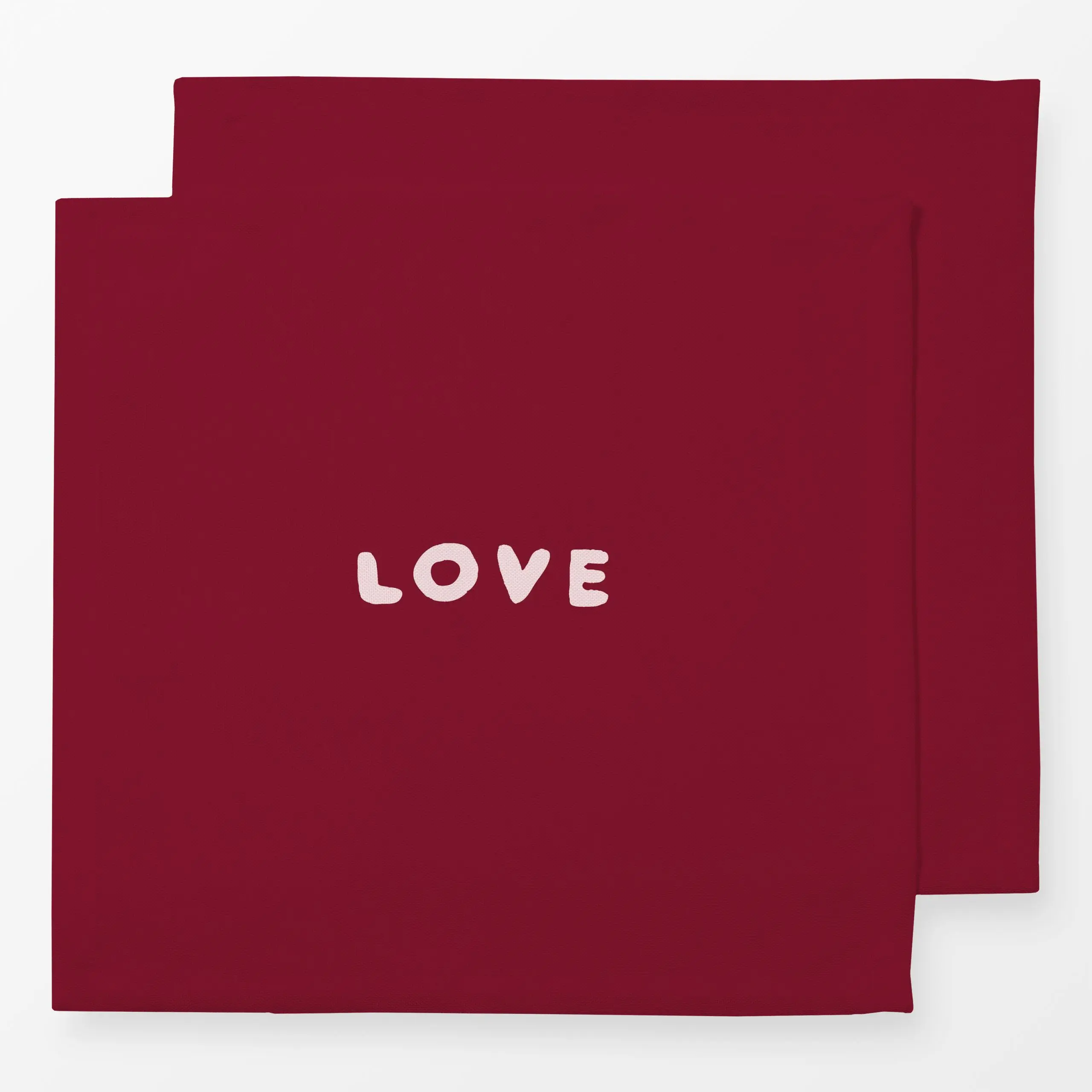 Servietten Picnic Typo Love Burgund - Liebe, Romantik & Pride, Sprüche & Schriftzüge - von „Studio ROSAGRAU"; Home, Love, Pa...