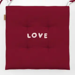 Sitzkissen Picnic Typo Love Burgund