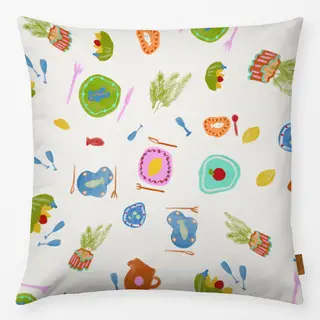 Kissen Tischszene Pattern