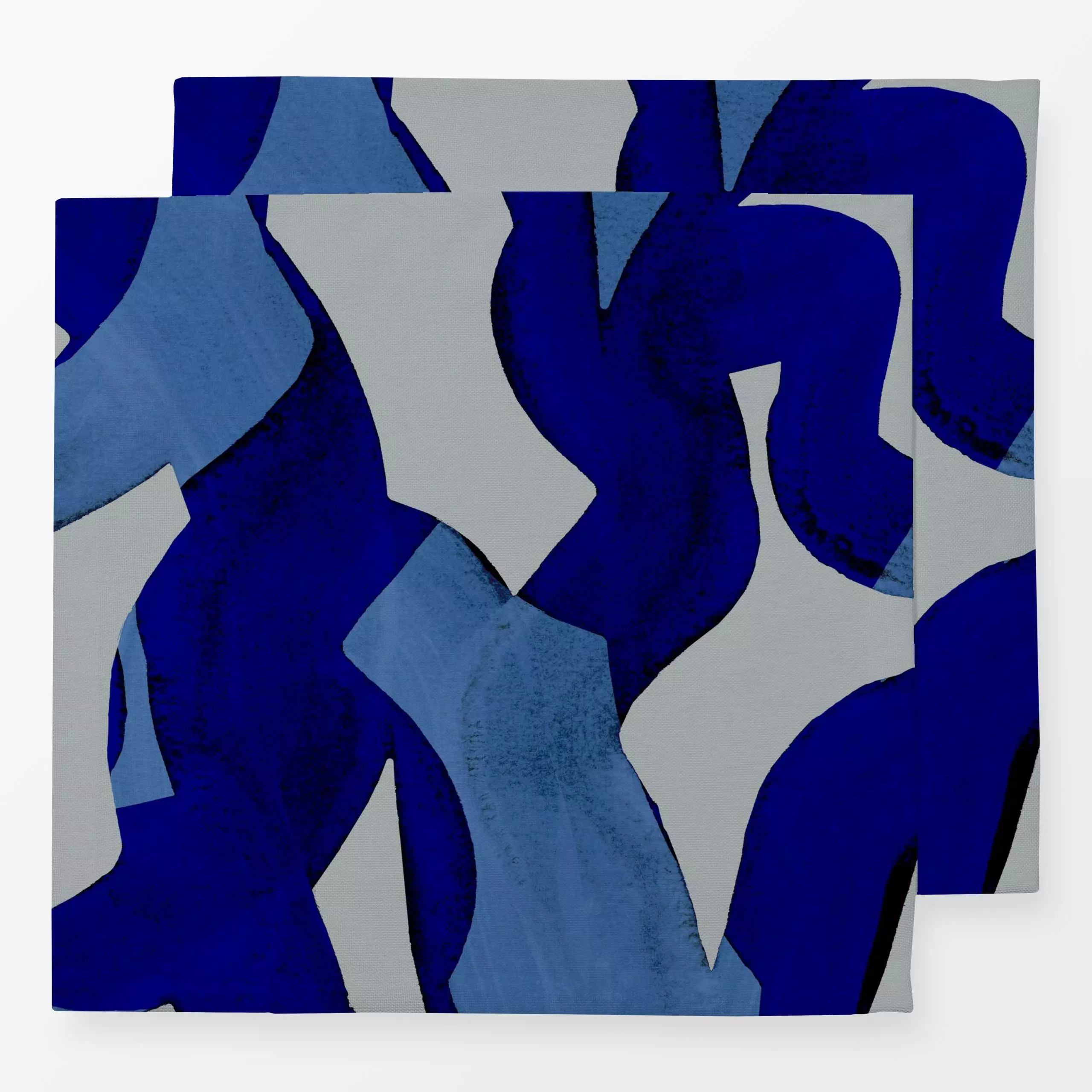 Servietten Grids and Shapes 2 - Symbole & Muster - von „Mareike Böhmer"; minimal, linie, Pinsel, Linien, abstrakt, Blaugrau,...