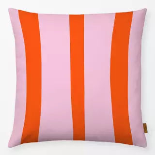 Kissen Big stripes pink red