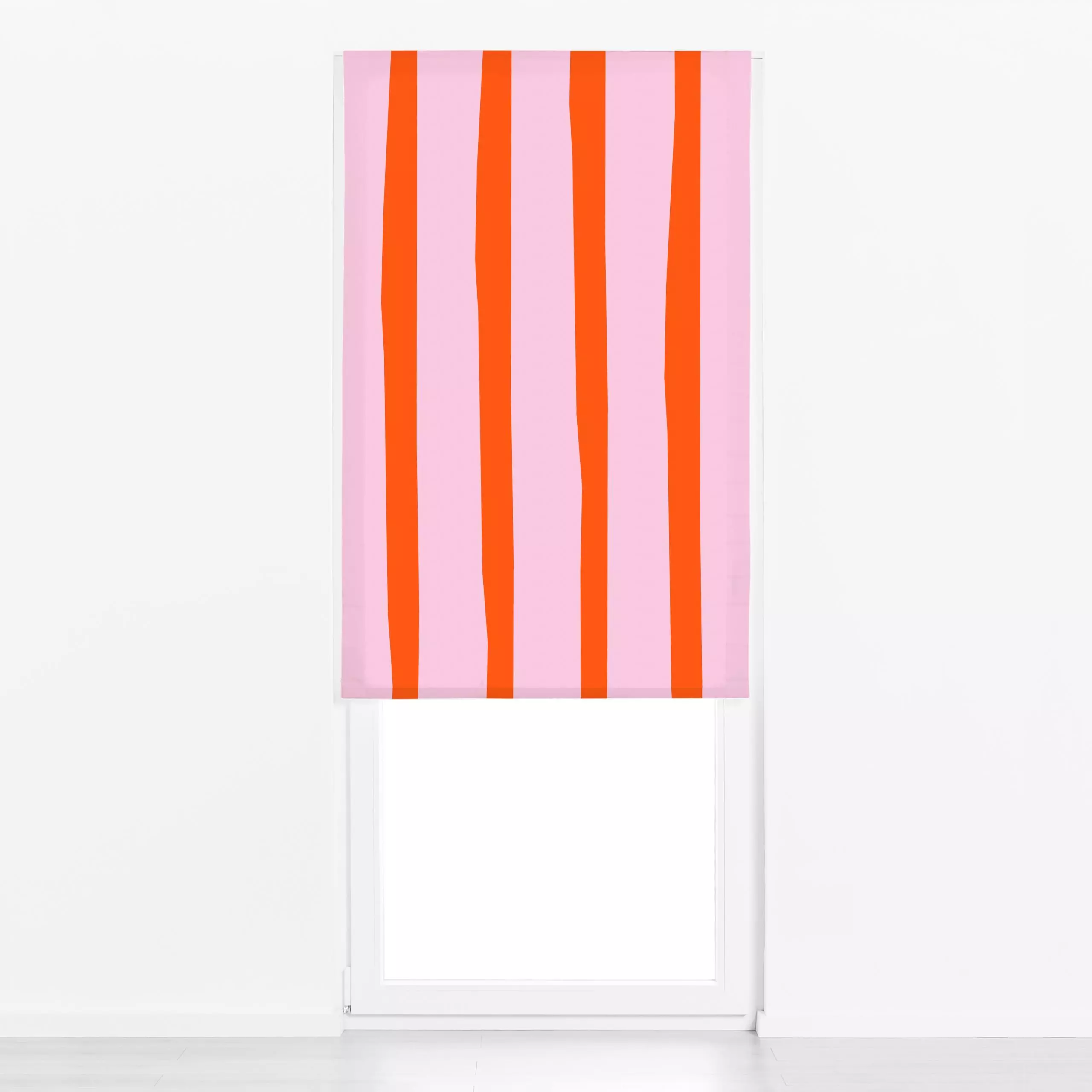 Raffrollo Big stripes pink red - Symbole & Muster - von „Lisa Jasmin Bauer“; Streifen, Color, Farben, farbenfroh, colorful, ...