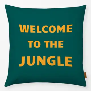 Kissen Welcome to the Jungle emerald