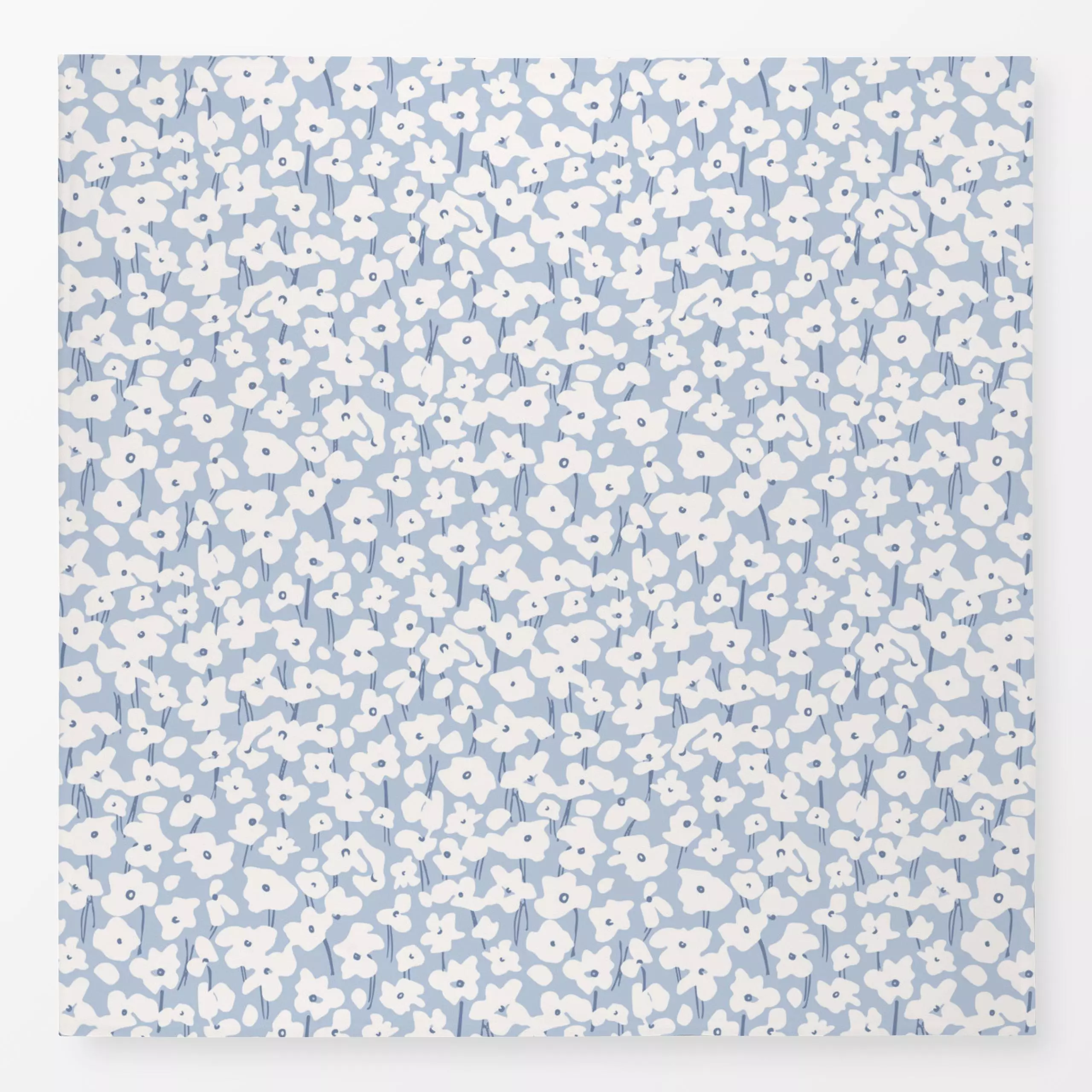 Tischdecke Blumen Flowers Blue Abstract, Blumen, fürs Kinderzimmer, Frühling, von Kathrin Woo
