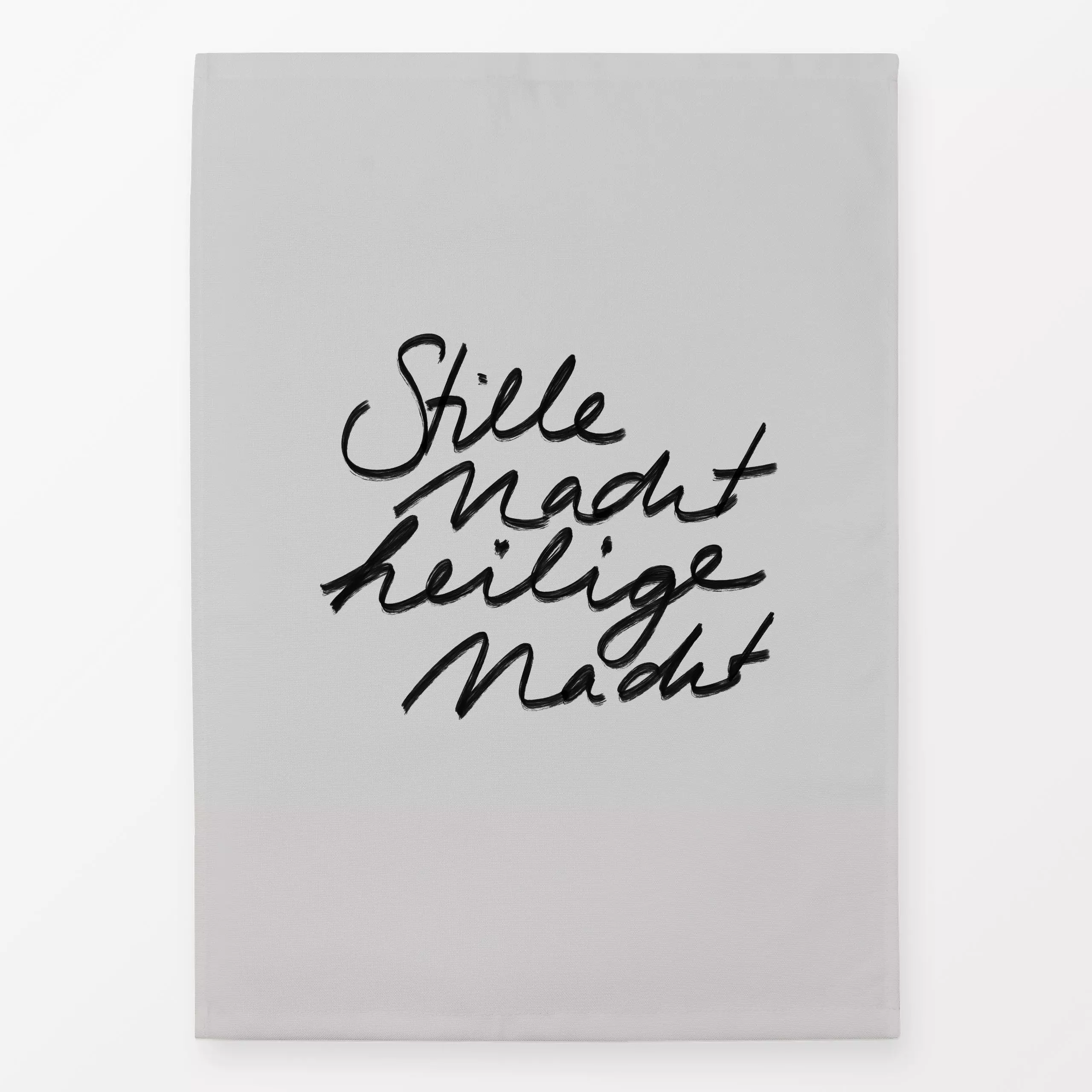 Geschirrtücher Stille Nacht GRAU - Sprüche & Schriftzüge, Weihnachten - von „Sophie Augustin Illustration"; Merry Christmas,...