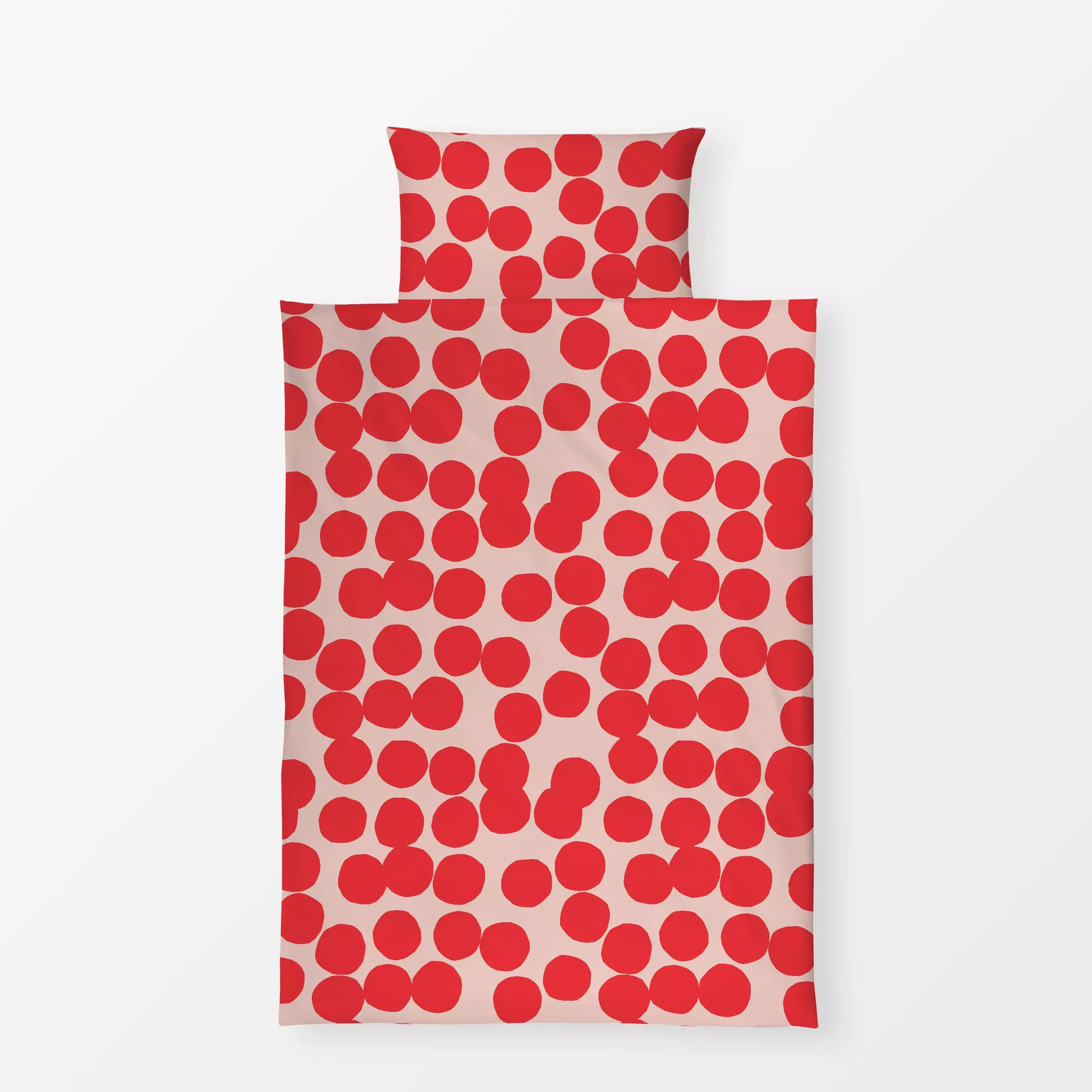 Bettwäsche Dots Collage - Weihnachten, Symbole & Muster - von „Julia Schumacher"; Kreise, Dots, Baubles, pilze, colorful, ch...