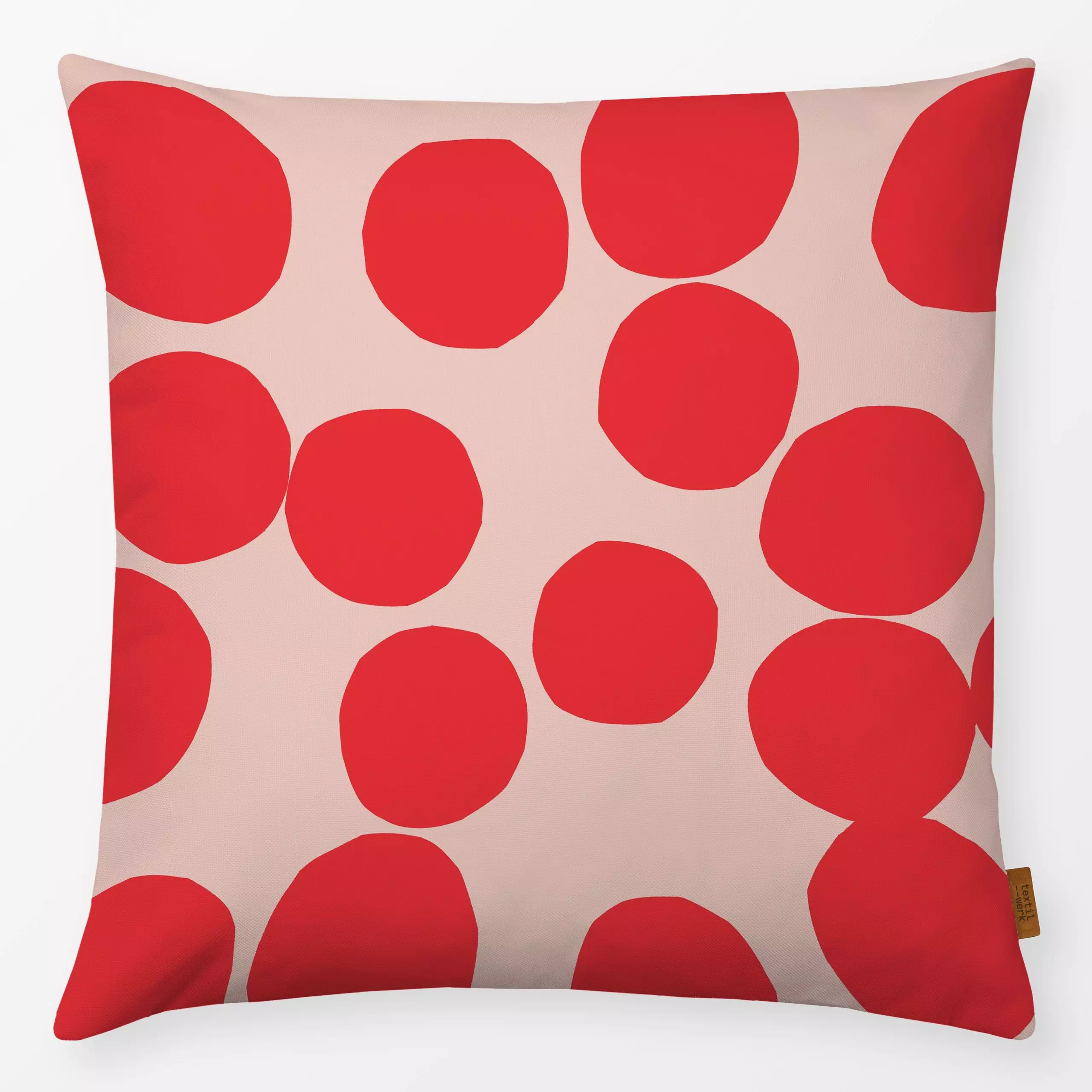 Kissen Dots Collage - Weihnachten, Symbole & Muster - von „Julia Schumacher"; Kreise, Dots, Baubles, pilze, colorful, christ...