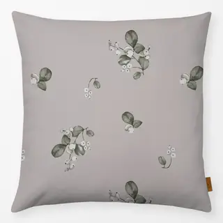 Kissen Schneebeeren Watercolor grau
