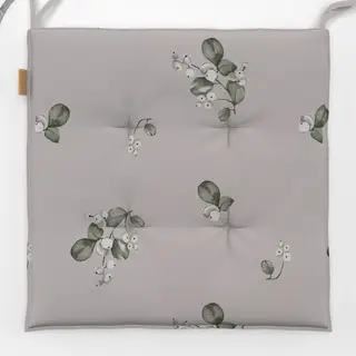 Sitzkissen Schneebeeren Watercolor grau