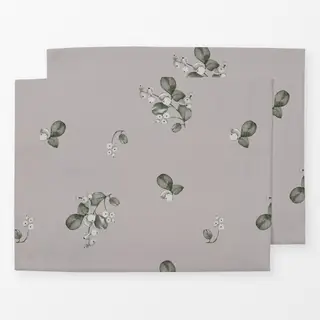 Tischset Schneebeeren Watercolor grau