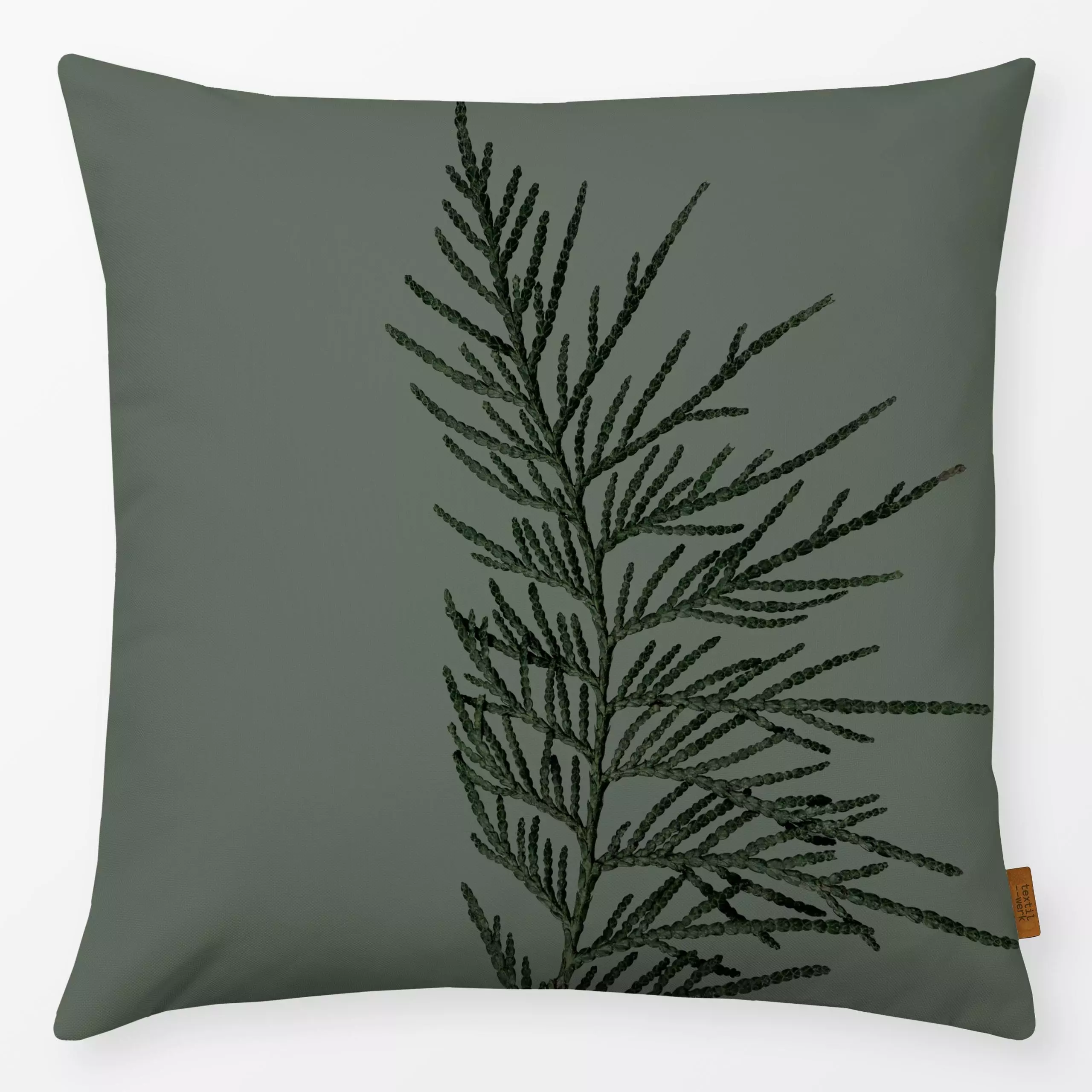 Kissen Winter Branches 16X - Weihnachten, Pflanzen & Botanik - von „Mareike Böhmer"; Zweig, Natur, minimal, abstrakt, Weihna...