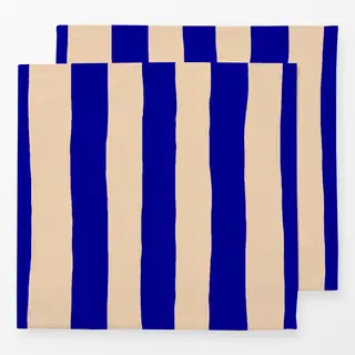 Servietten Santorini Stripes Blue & Beige