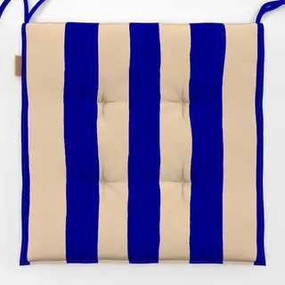 Sitzkissen Santorini Stripes Blue & Beige