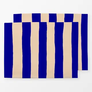 Tischset Santorini Stripes Blue & Beige
