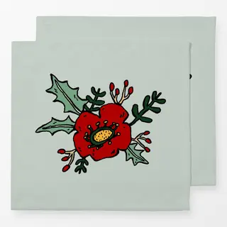 Servietten Weihnachtsblumen