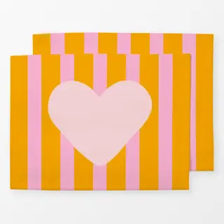Tischset Heart & Stripes yellow