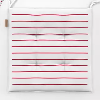 Sitzkissen Rote Streifen waagerecht