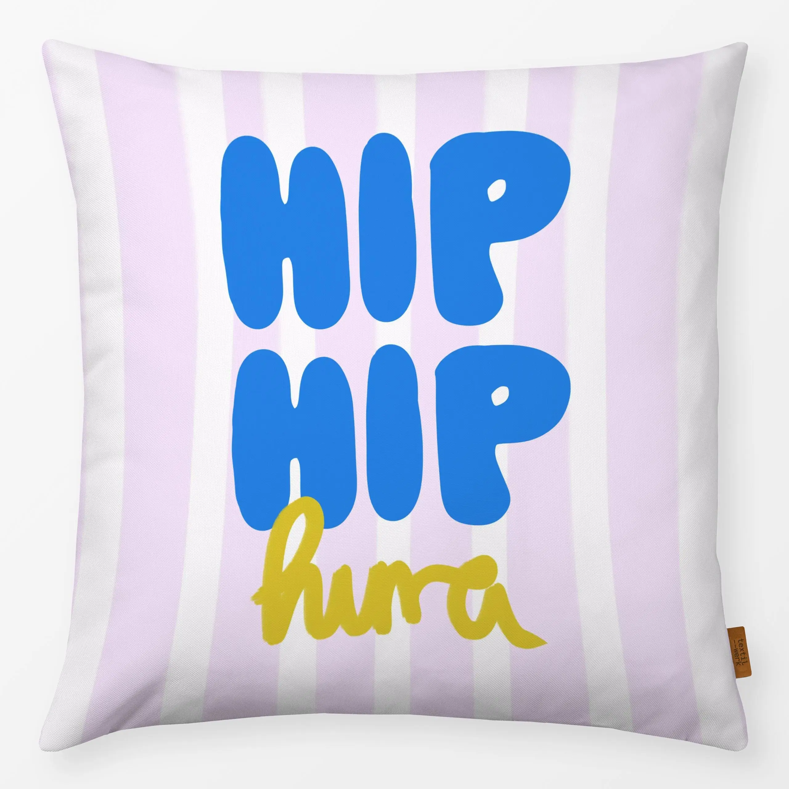 Kissen Hip Hip Hurra - Sprüche & Schriftzüge, Anlässe - von „lena marie design"; Geburtstag, party, Geburtstagskissen, feier...