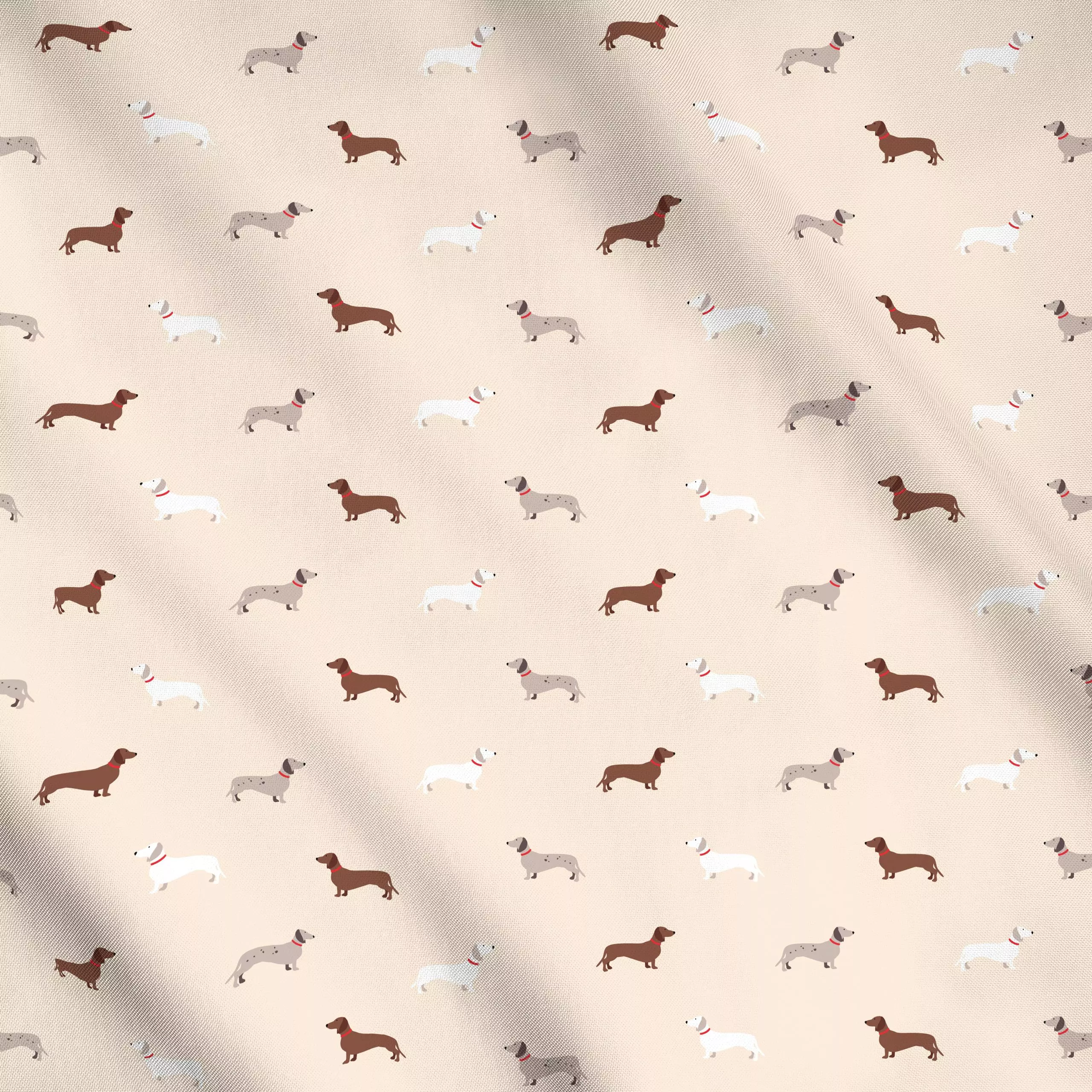 Meterware Dackel - Kinderzimmer & Motive für Kinder, Sommer, Tiere - von „Jana Moßmann"; Kinderzimmer, pattern, dackel, kind...