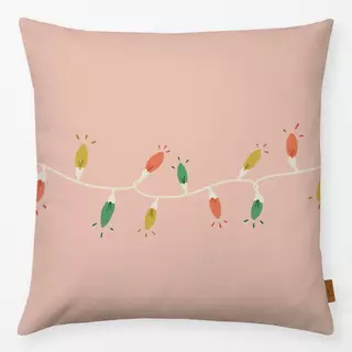 Kissen Lichterkette Rosa