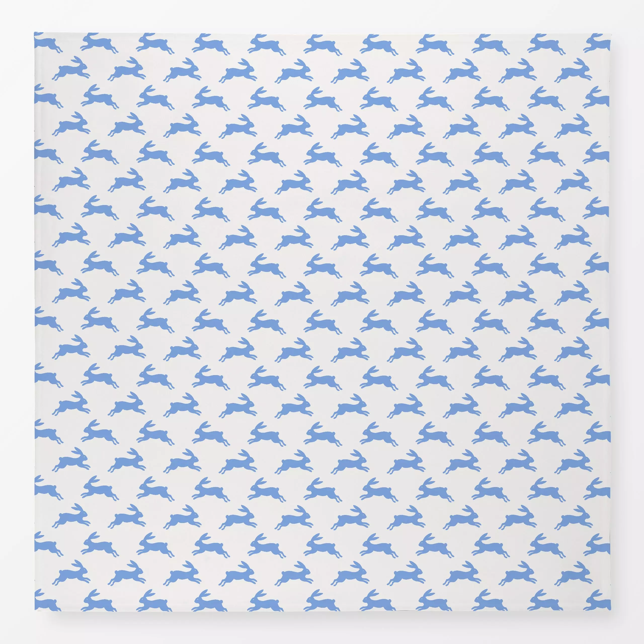 Tischdecke Springende Häschen Blau - Frühling, Tiere, Anlässe, Ostern - von „Studio Kesse"; Hase, blau, Kaninchen, Ostern, O...