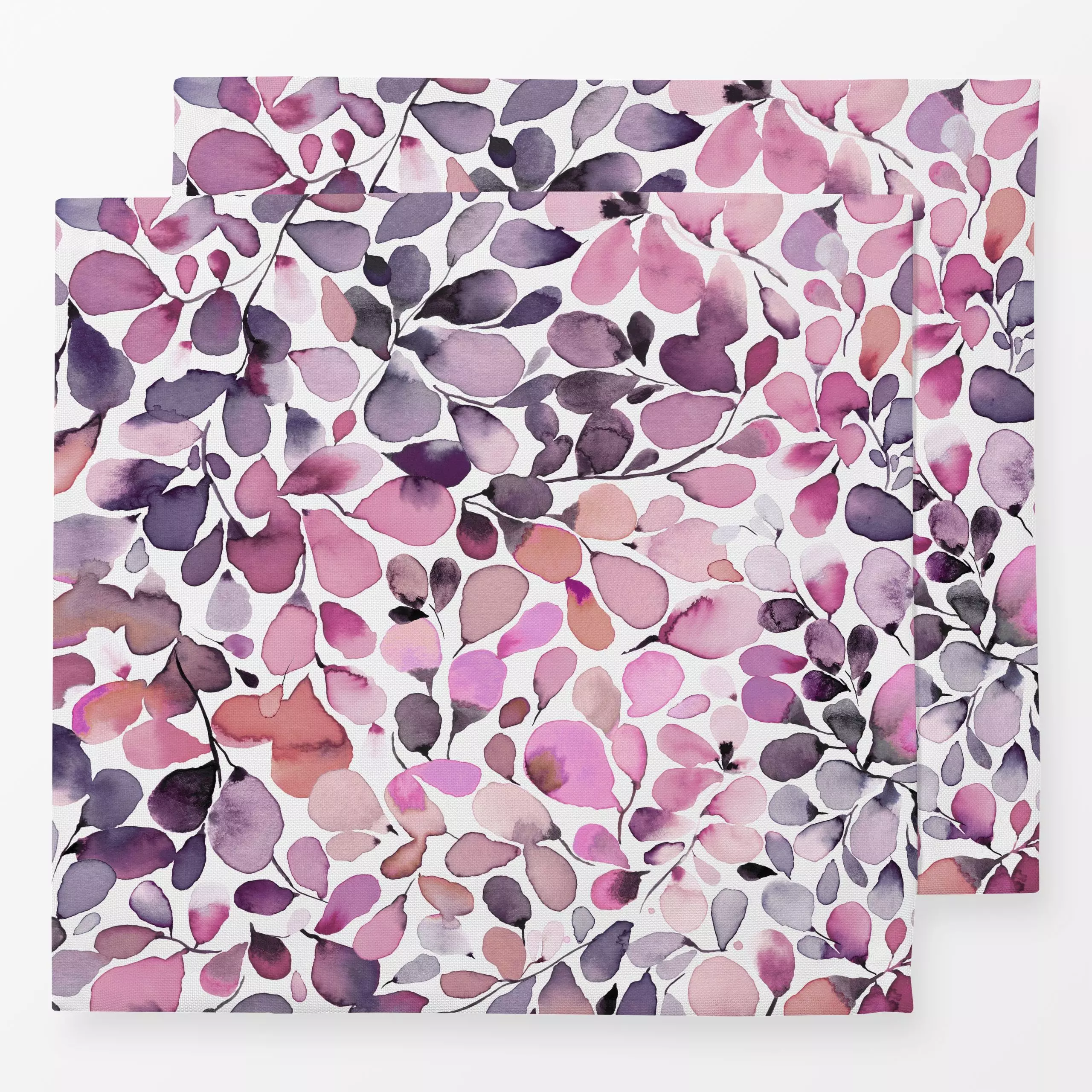 Servietten Eukalyptus Blätter Aquarell - Blumen & Florales, Symbole & Muster, Pflanzen & Botanik - von „Ninola Design "; boh...