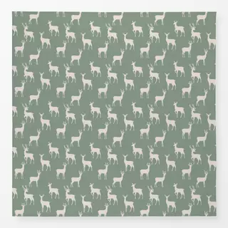 Tischdecke Rehe Hirsche hellgrün