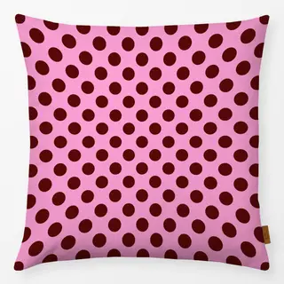 Kissen Polka Dots brown pink