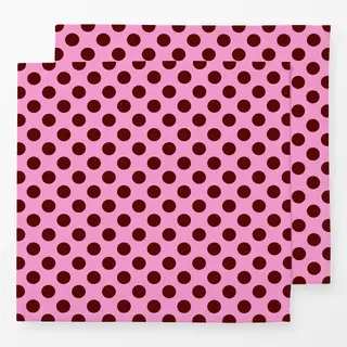 Servietten Polka Dots brown pink