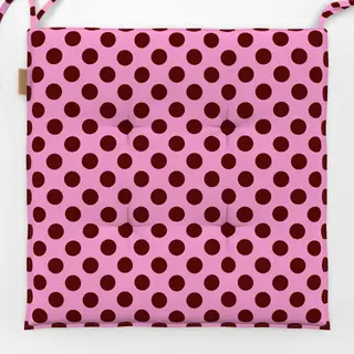 Sitzkissen Polka Dots brown pink