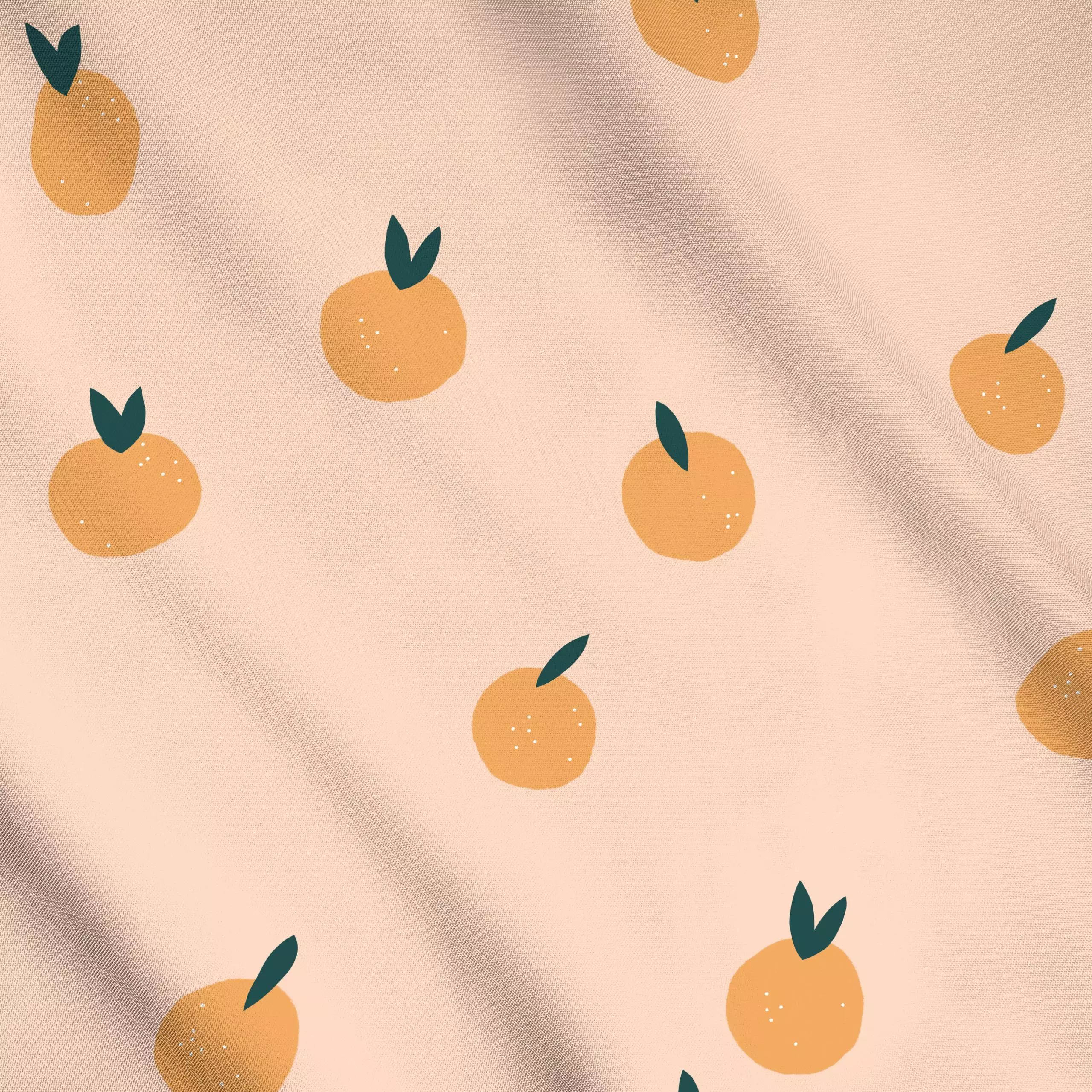 Meterware Orangen, gemustert, fürs Kinderzimmer, Sommer, von Maren Gross