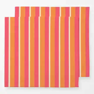 Servietten Summer Stripes Coral Orange