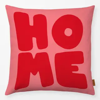 Kissen HOME Spruch rot