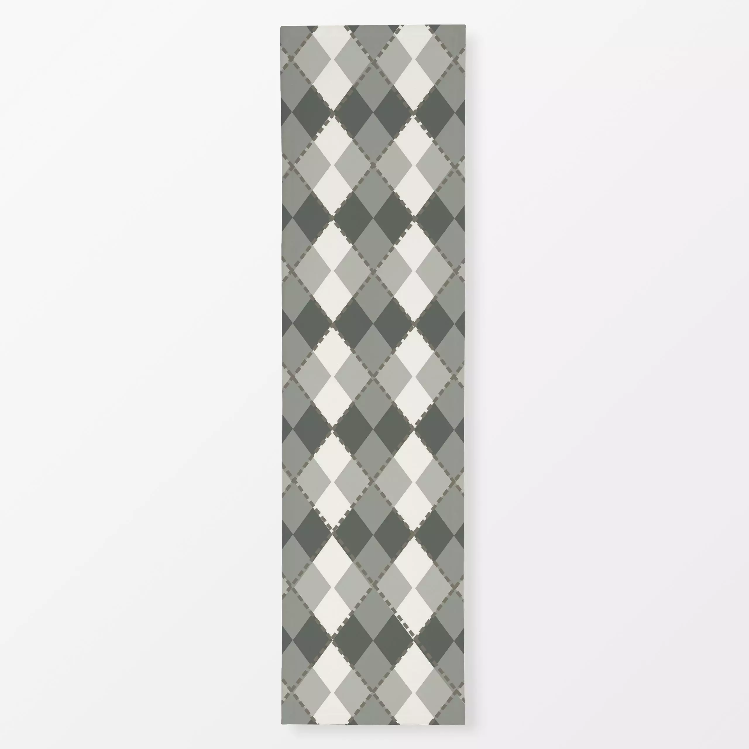 Tischläufer AlpenChic Argyle Raute Grün - Winter, Symbole & Muster - von „Monika Strigel"; modern, Herbst, landhaus, MonikaS...